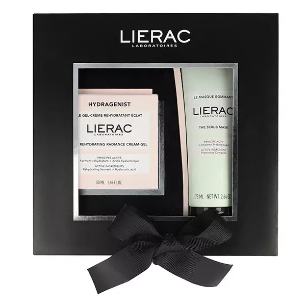 Kit Hidratação e Luminosidade Lierac Hydragenist: Gel-Creme 50ml, Máscara Esfoliante 75ml