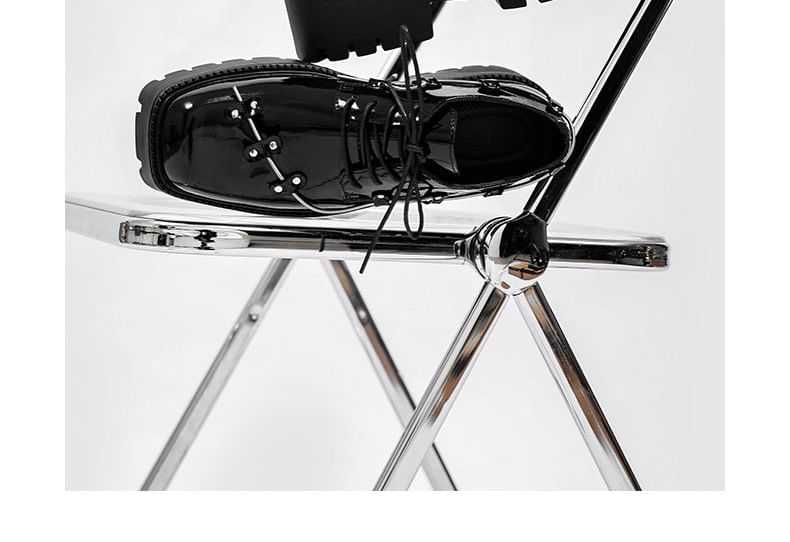 Malnia Home - Vierkante veterschoenen met platform