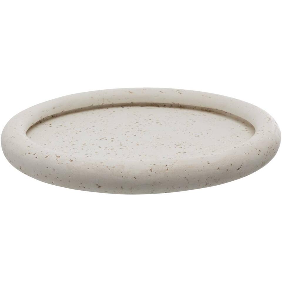 Decoratie tray Nordic - off-white - Ø26cm