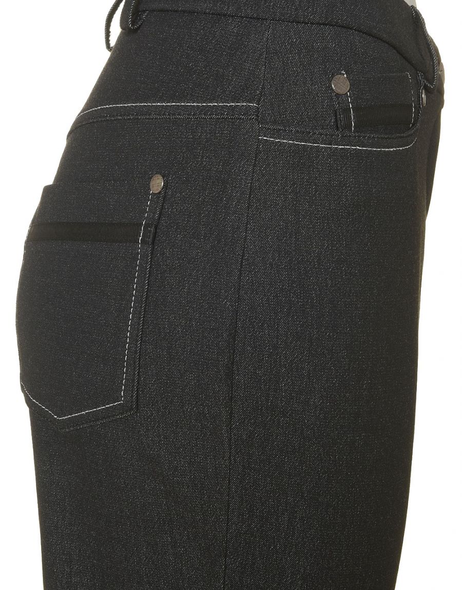 Jean droit noir 7/8ème