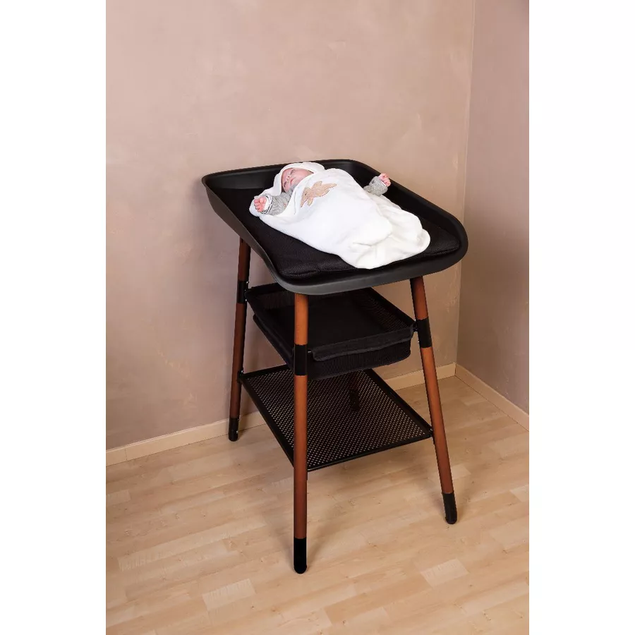 CHILDHOME Evolux Wickeltisch nussbaum schwarz
