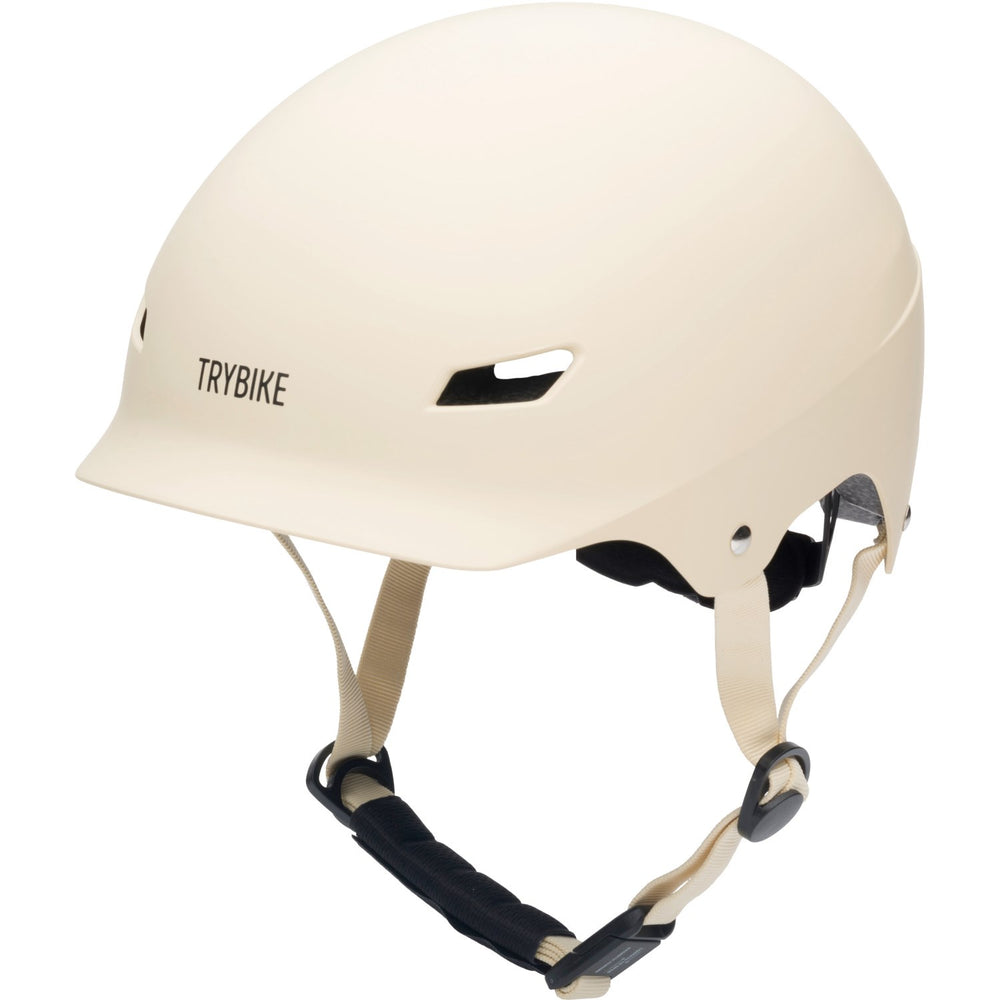Køb Trybike Cream Cykelhjelm Med retrolook