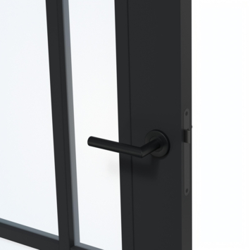 Arne & Bodil binnendeur ABD521 blank glas - wit afgelakt - glaslat diep zwart