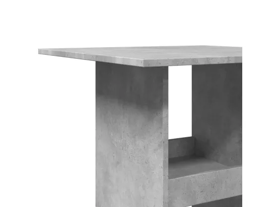 Table de bar avec rangement gris béton bois d'ingénierie