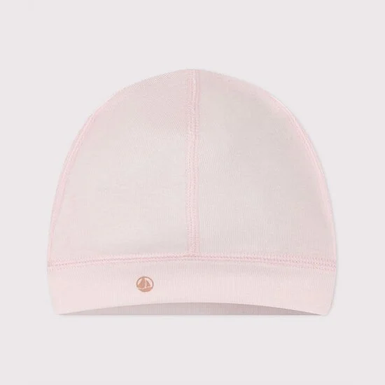 Bonnet bébé en coton uni   Rose fleur        de               Petit Bateau
