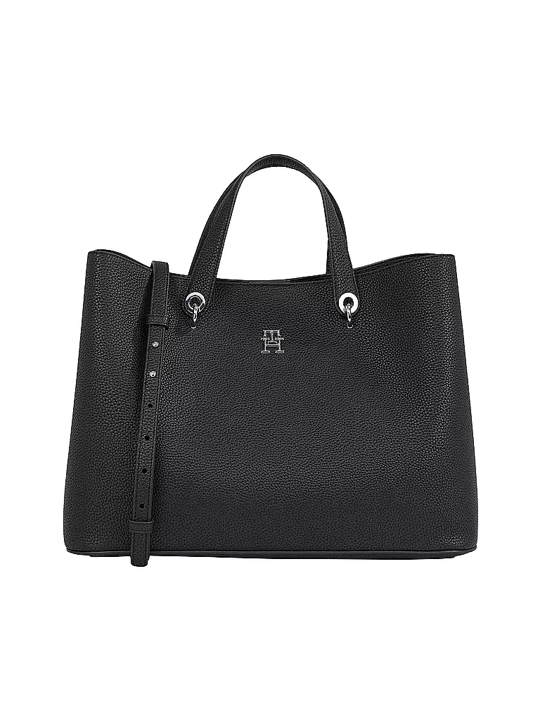 TOMMY HILFIGER Tasche - Henkeltasche TH EMBLEM schwarz