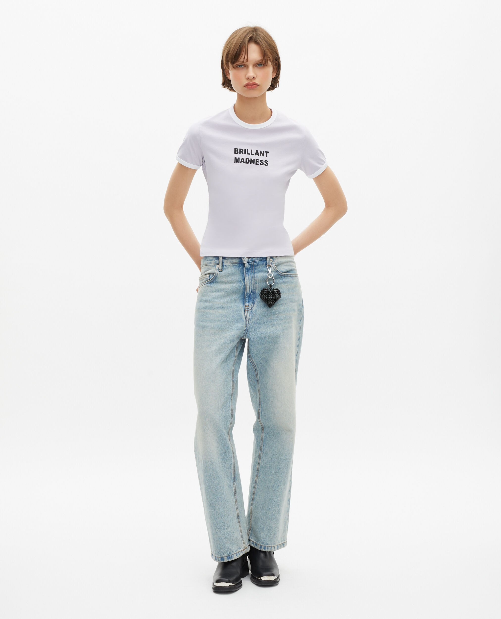 T-shirt avec sérigraphie lilas