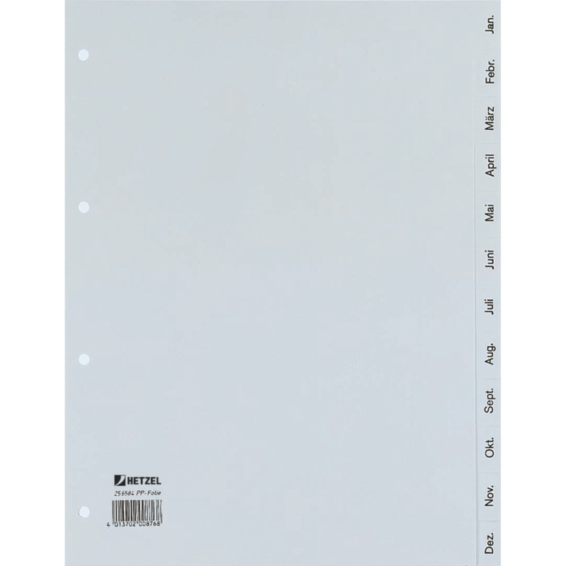 Hetzel Register, A4, Jan-Dez