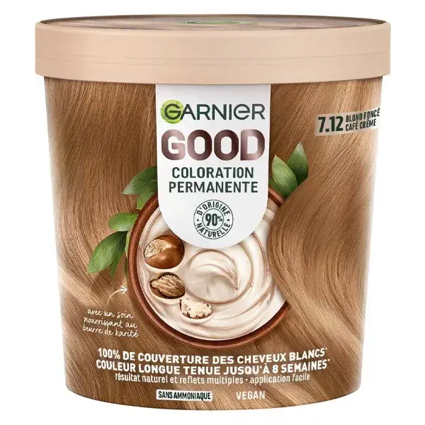 Garnier Good Hair Color nº 7.12 Louro Escuro Creme Café