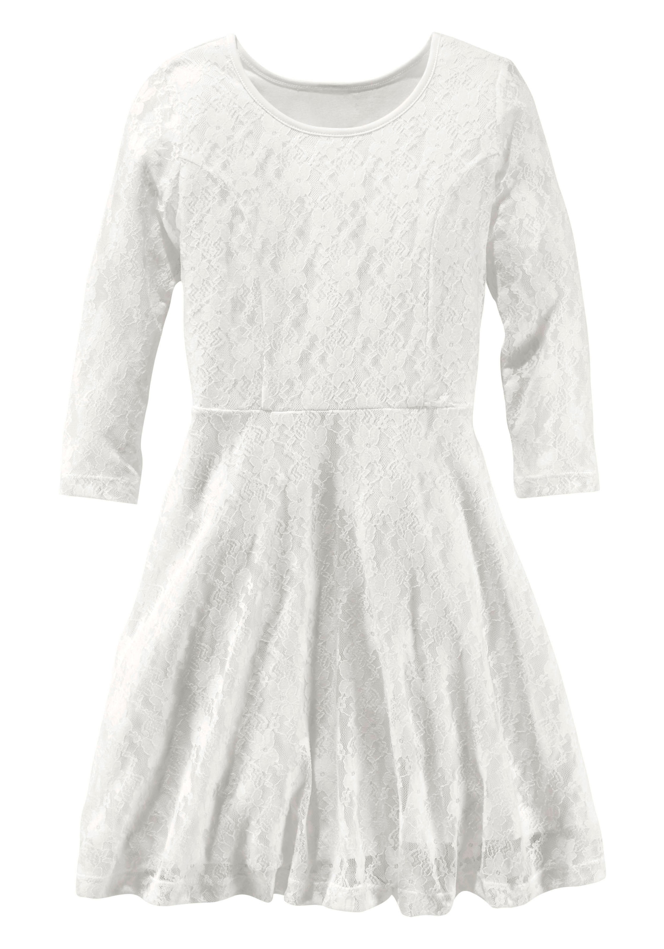 KIDSWORLD Jerseykleid »- Spitzenkleid« festliche Anlässe,  knielang,  aus Spitze und Jersey,  3/4-Ärmel