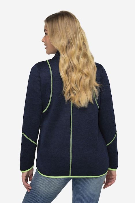 Fleecejacke, Kapuze, Schmucknähte, OEKO-TEX