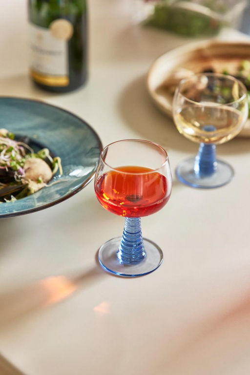 HKliving Swirl High wijnglas set van 4