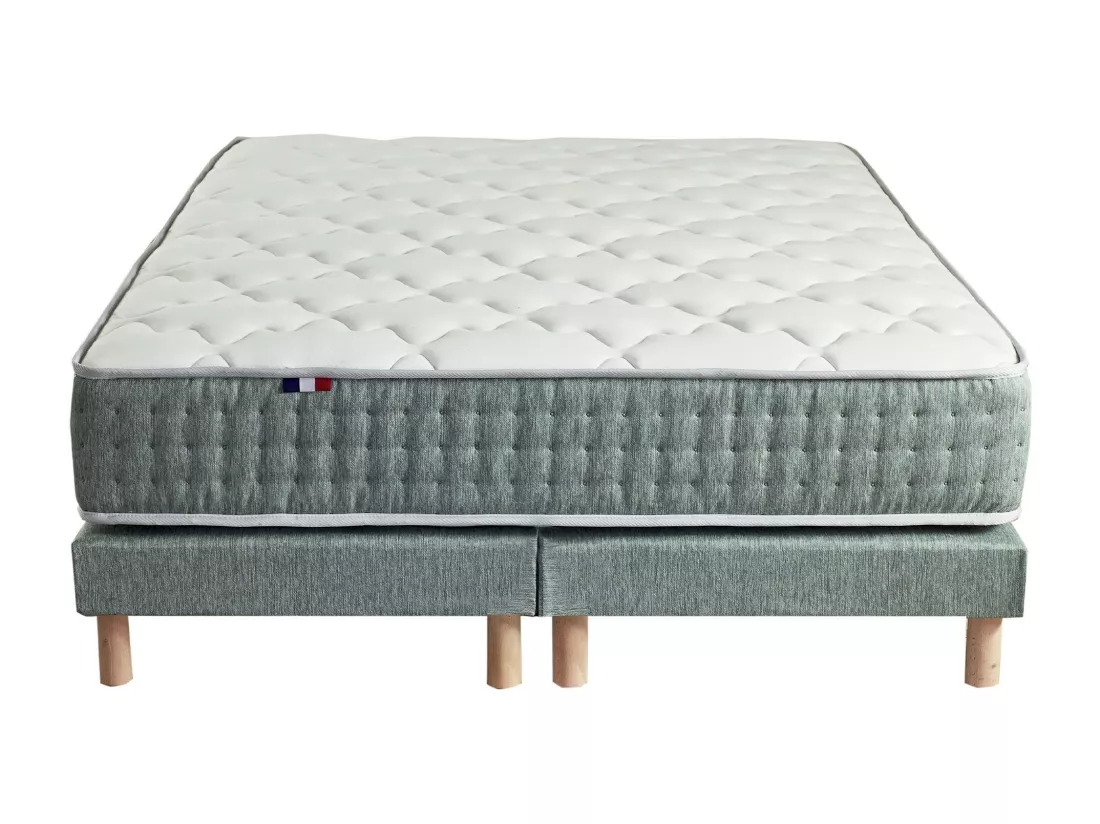 Ensemble matelas HYGGE et sommier : confort ferme et 7 zones Dimensions - 2x90 x 200 cm