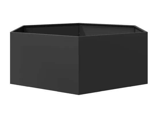 Jardinière bac lit surélevé noire 138 x 120 x 45 cm 02_0038638