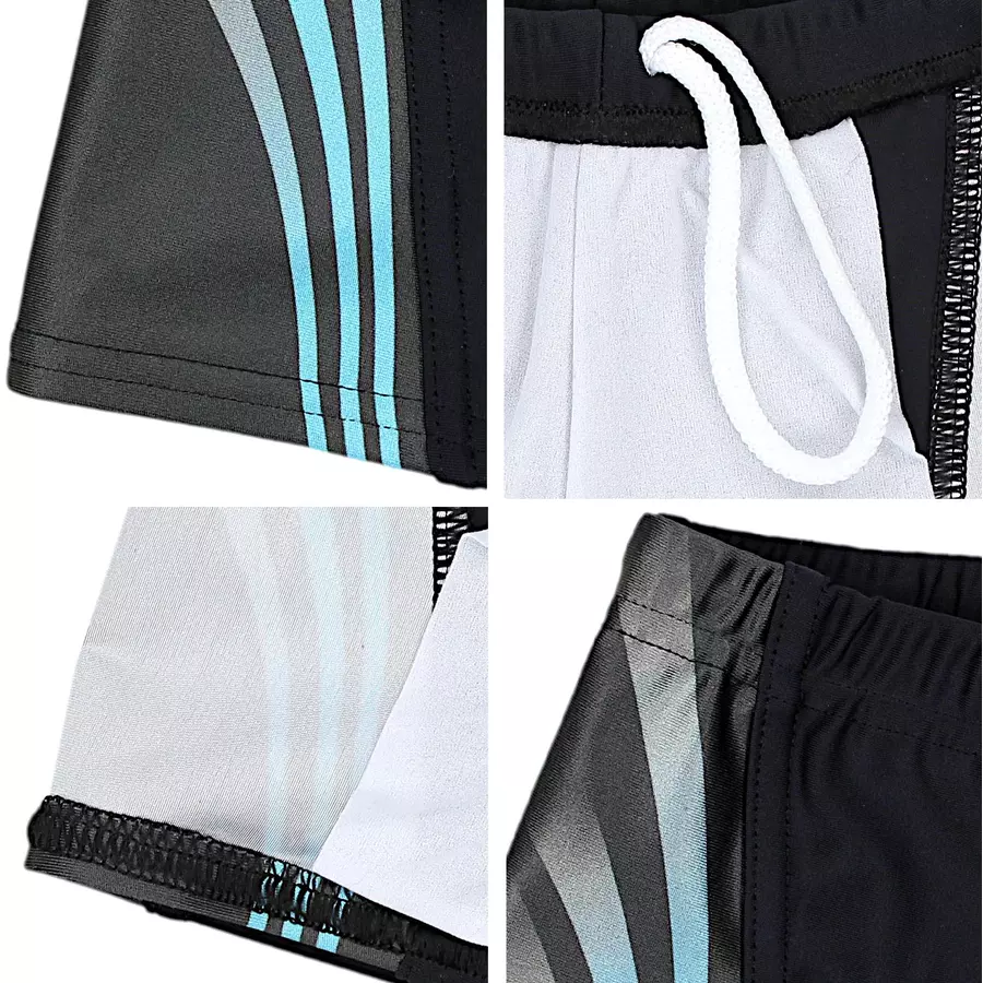 Aquarti Jungen Schwimmhose Kontrastfarbige Einsätze schwarzblau