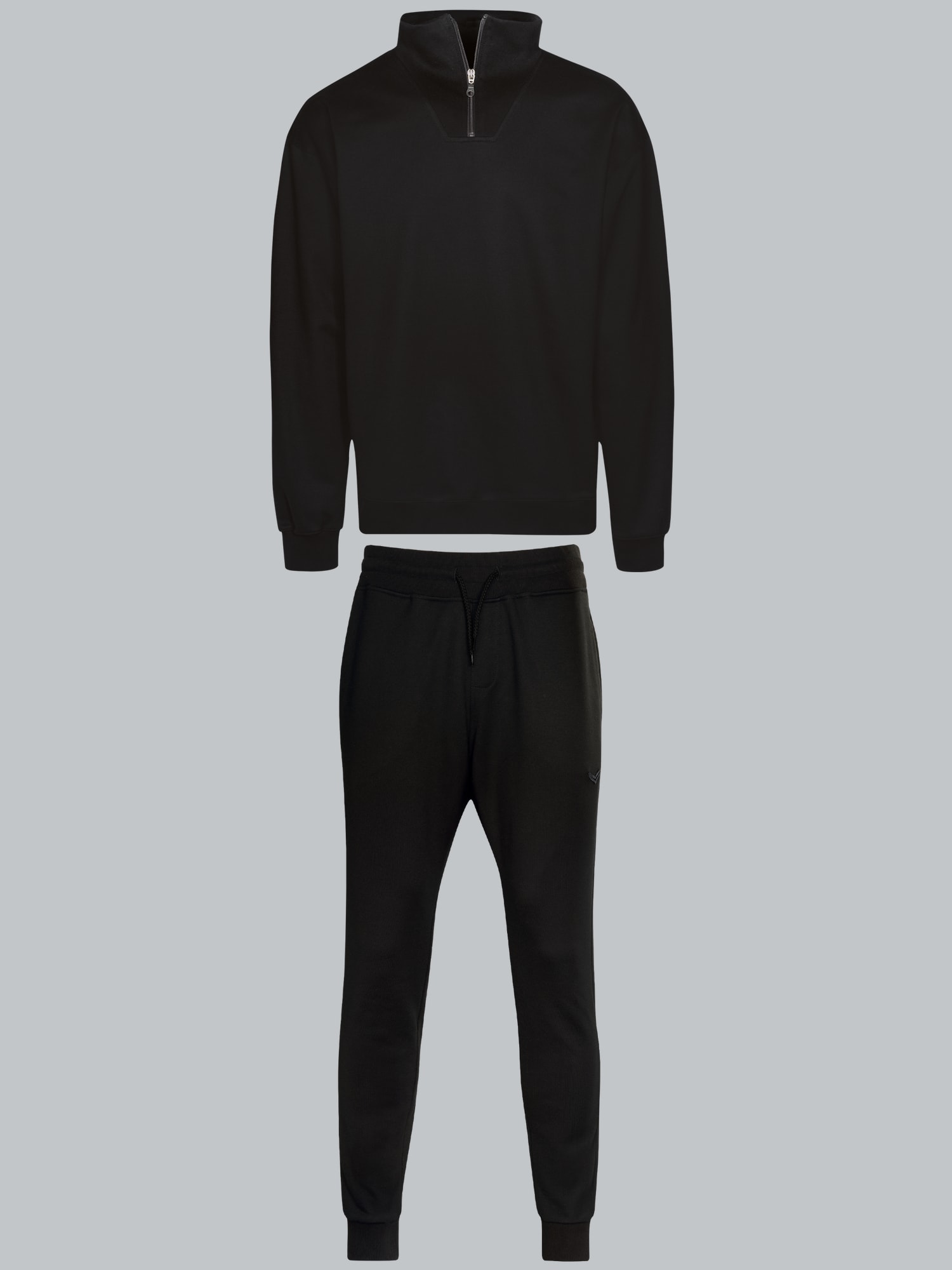 Jogginganzug in bequemer Sweat-Qualität Schwarz