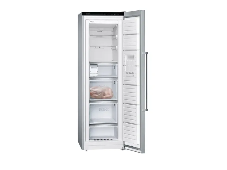 Siemens iQ500 GS36NAIDP - Fryser - stående - bredde: 60 cm - dybde: 65 cm - højde: 186 cm - 242 liter - Klasse D - rustfrit stål