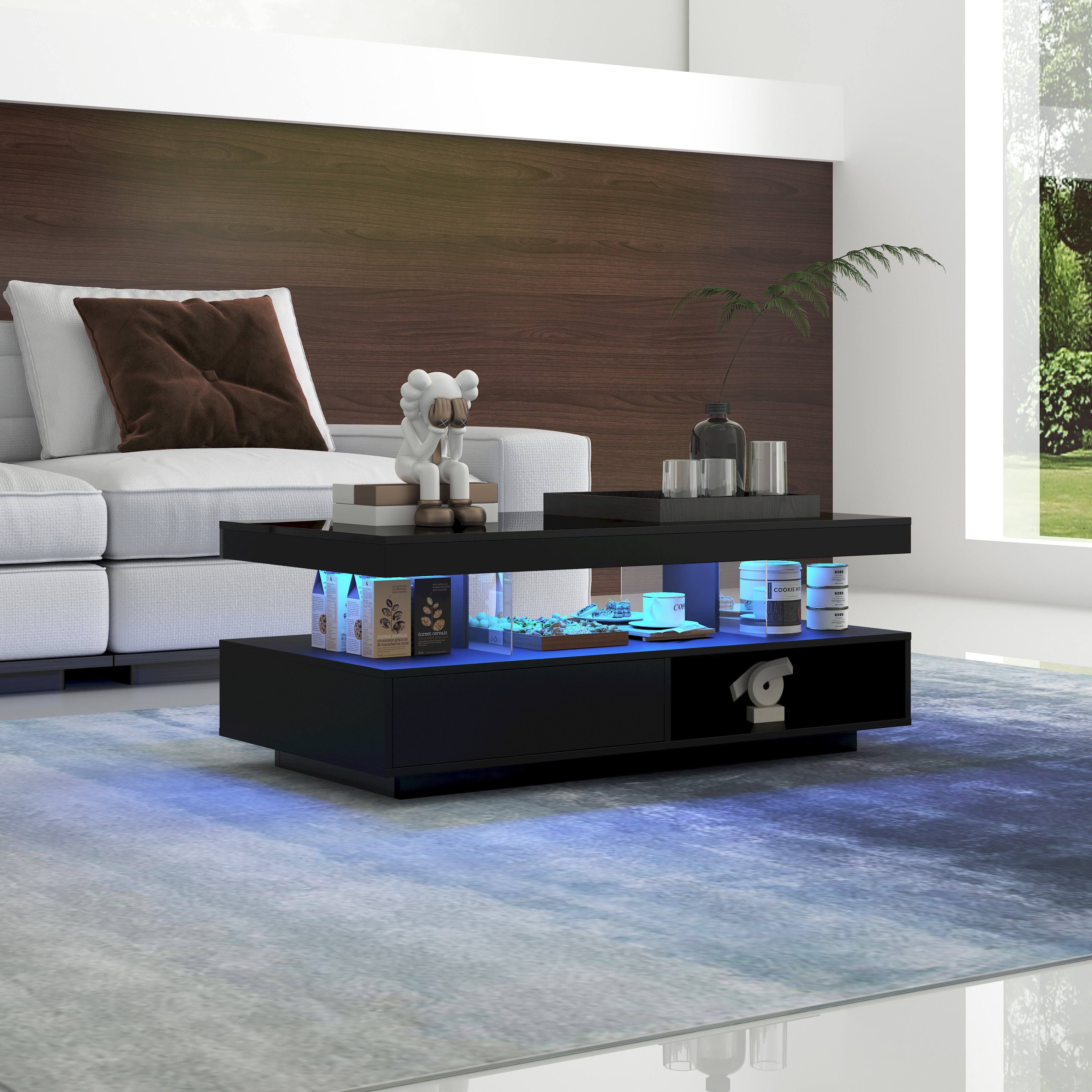 OKWISH Couchtisch Sofatisch Teetisch Kaffeetisch Beistelltisch Tisch