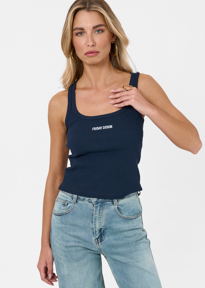 Friday Denim tanktop navy