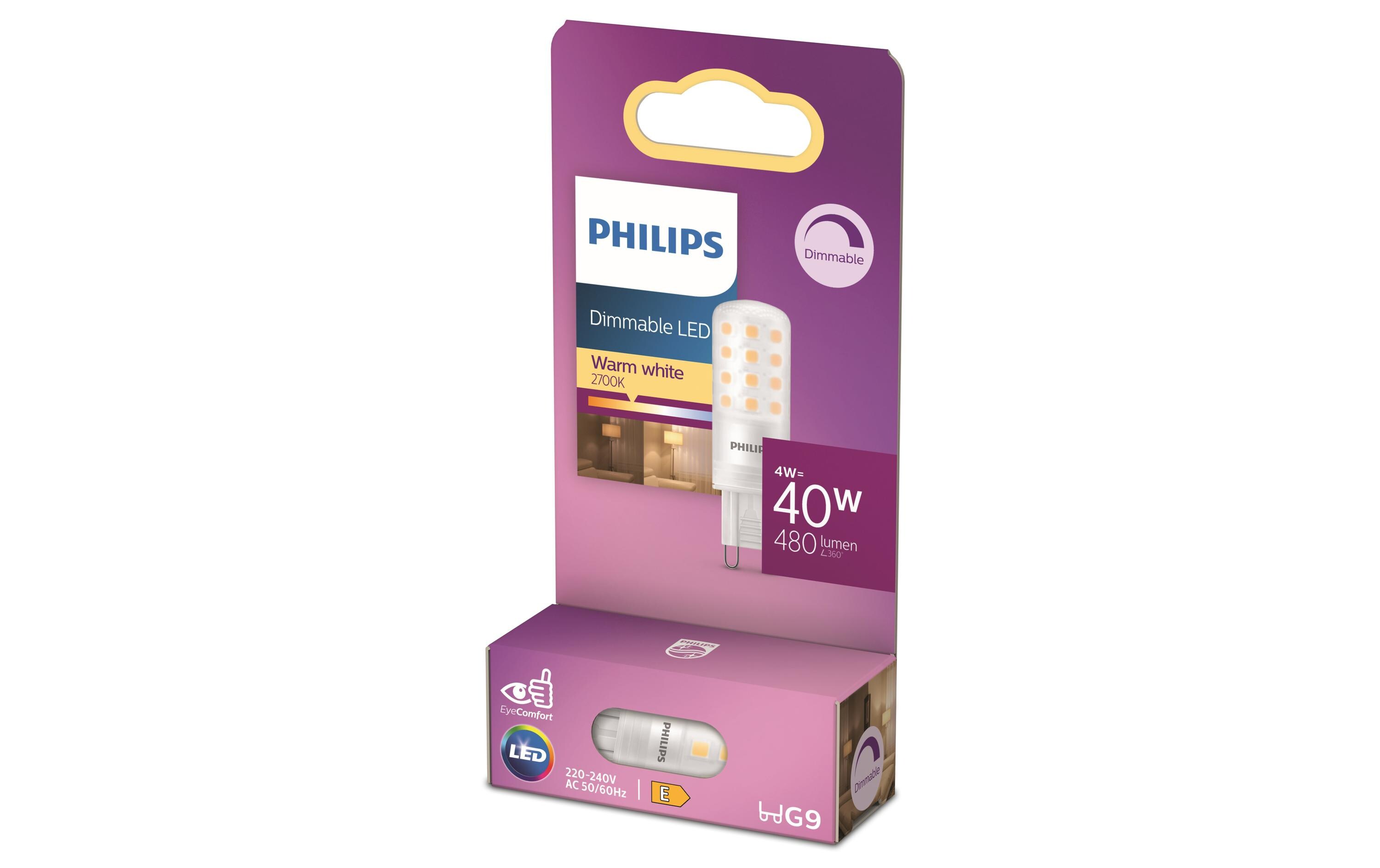 LED Lampe 4W (40W), G9, 480 lm, 2700K, WarmweissLeuchtmittel