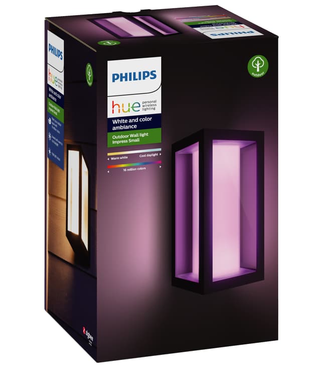 Philips Hue Impress WACA væglanterne (sort)