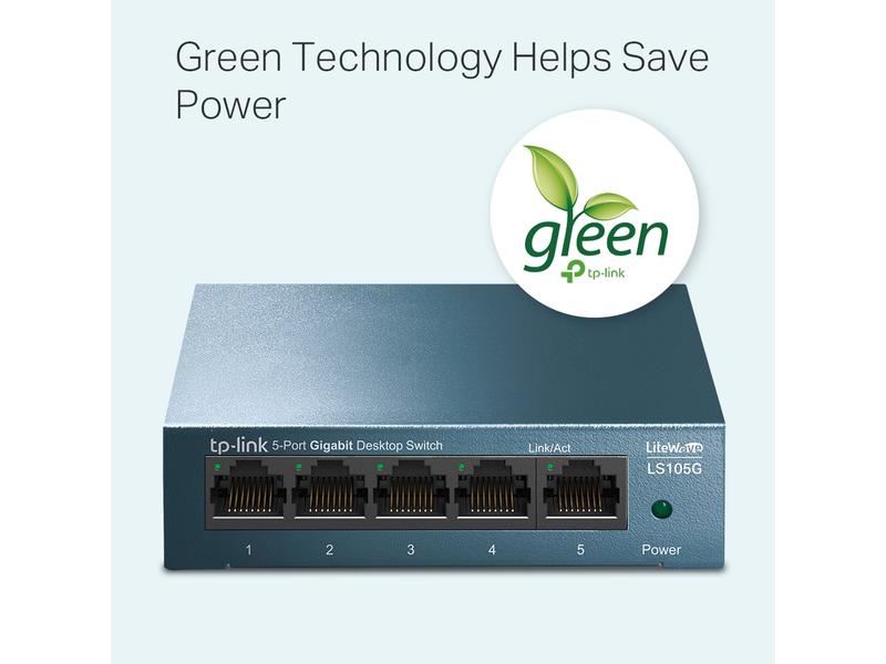 TP-Link Switch LS105G 5 Port 5-Port Desktop Switch (10/100/1000Mbps)