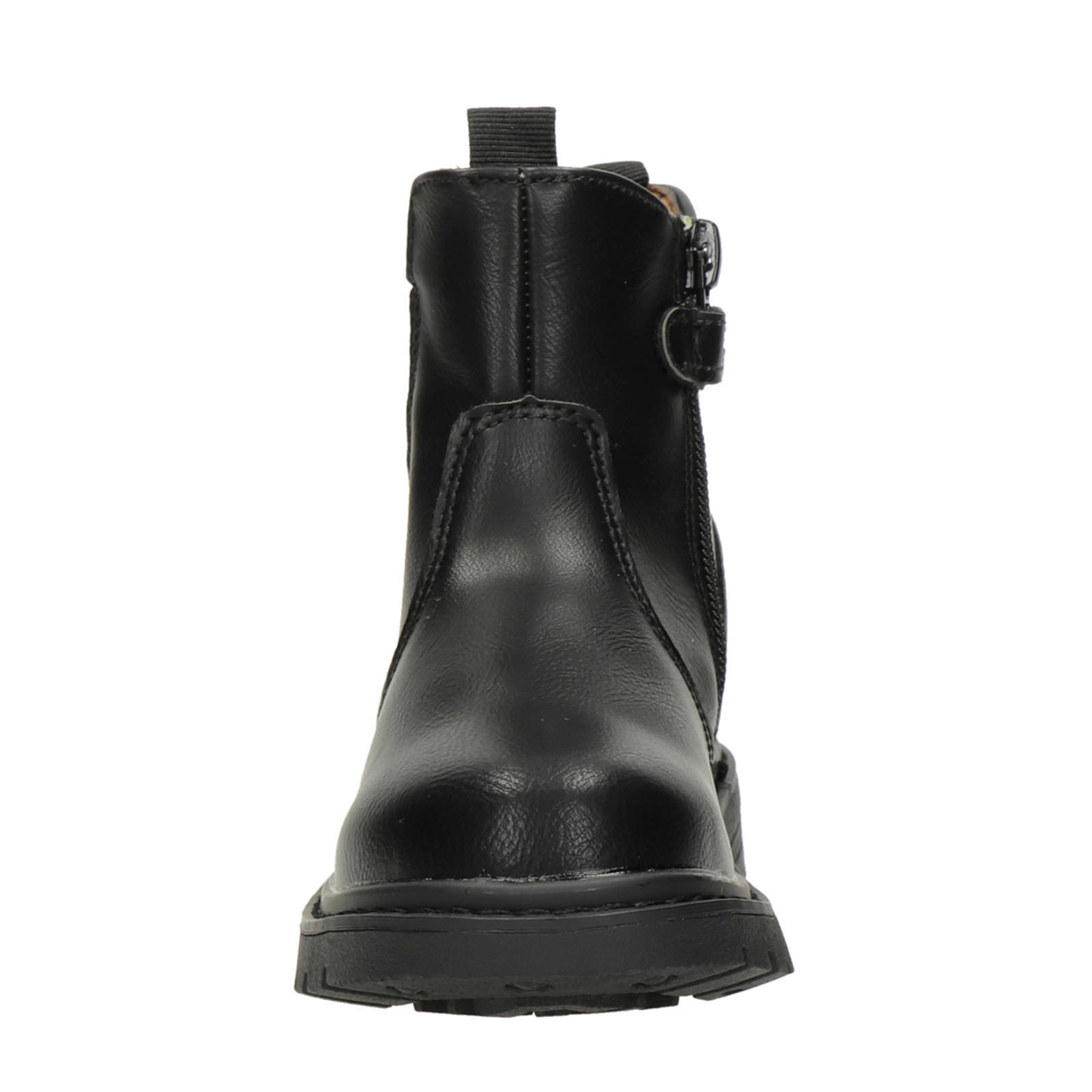 Nelson Kids chelsea boots met panterprint zwart