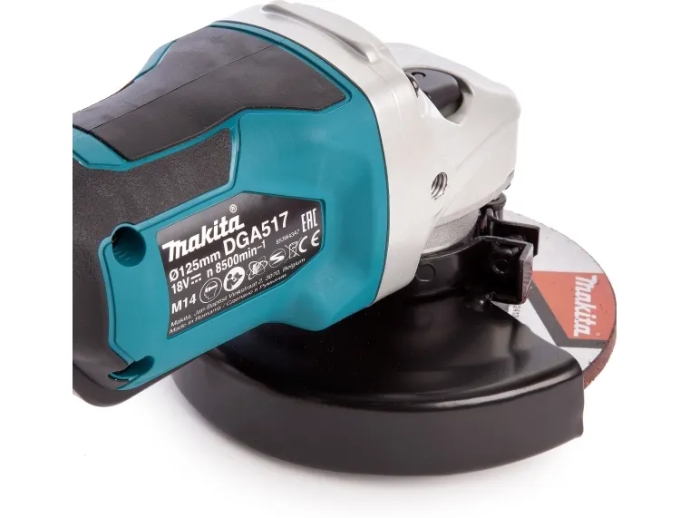 Makita DGA517Z, 8500 rpm, 12,5 cm - Batteridrevet - SOLO