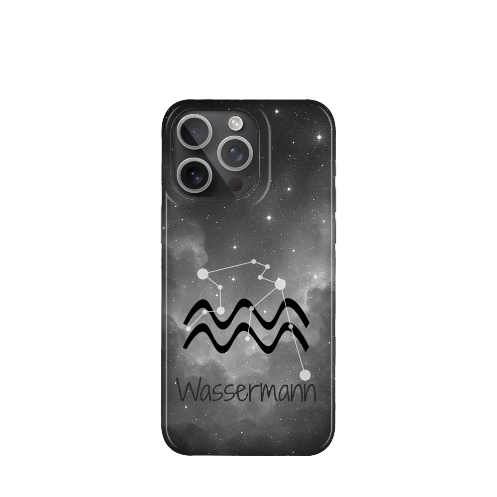 iPhone 15 Pro Max Kunststoff Hülle Wassermann 4 - Grau