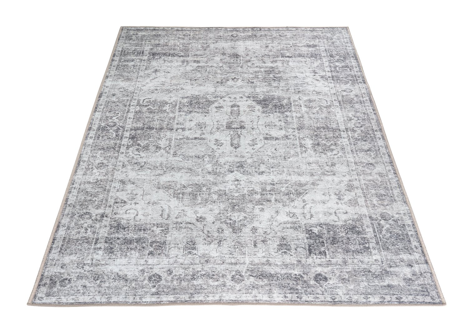 Serenety teppe 160x230cm aquafarget trykt mønster chenille