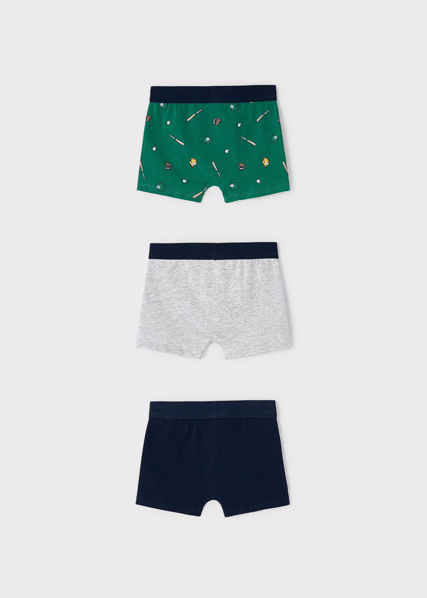 Conjunto de 3 cuecas boxer para meninos