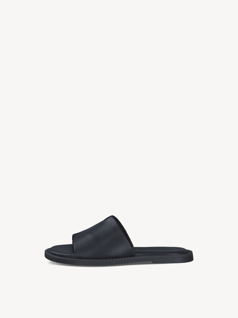 Leren Slipper - zwart