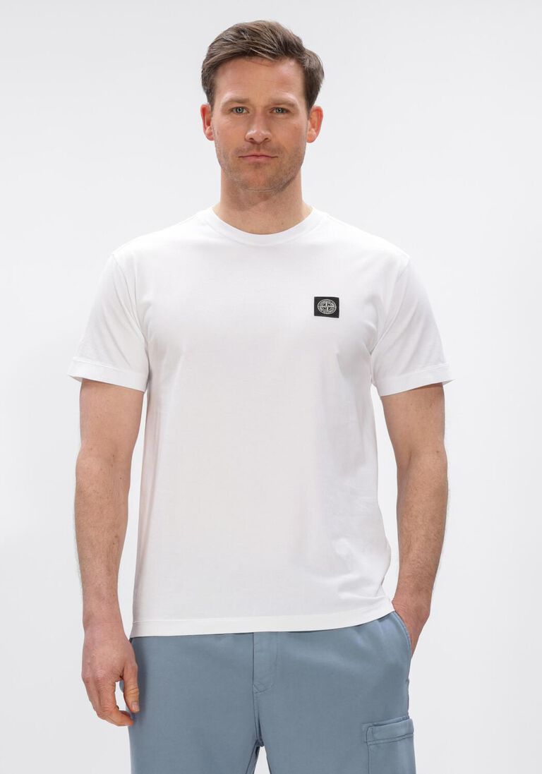 witte stone island t-shirt ss t-shirt s0013