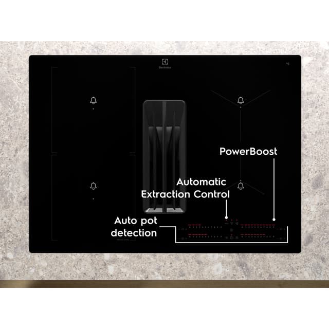 Electrolux kogeplade med emhætte HHHB760S (70 cm)