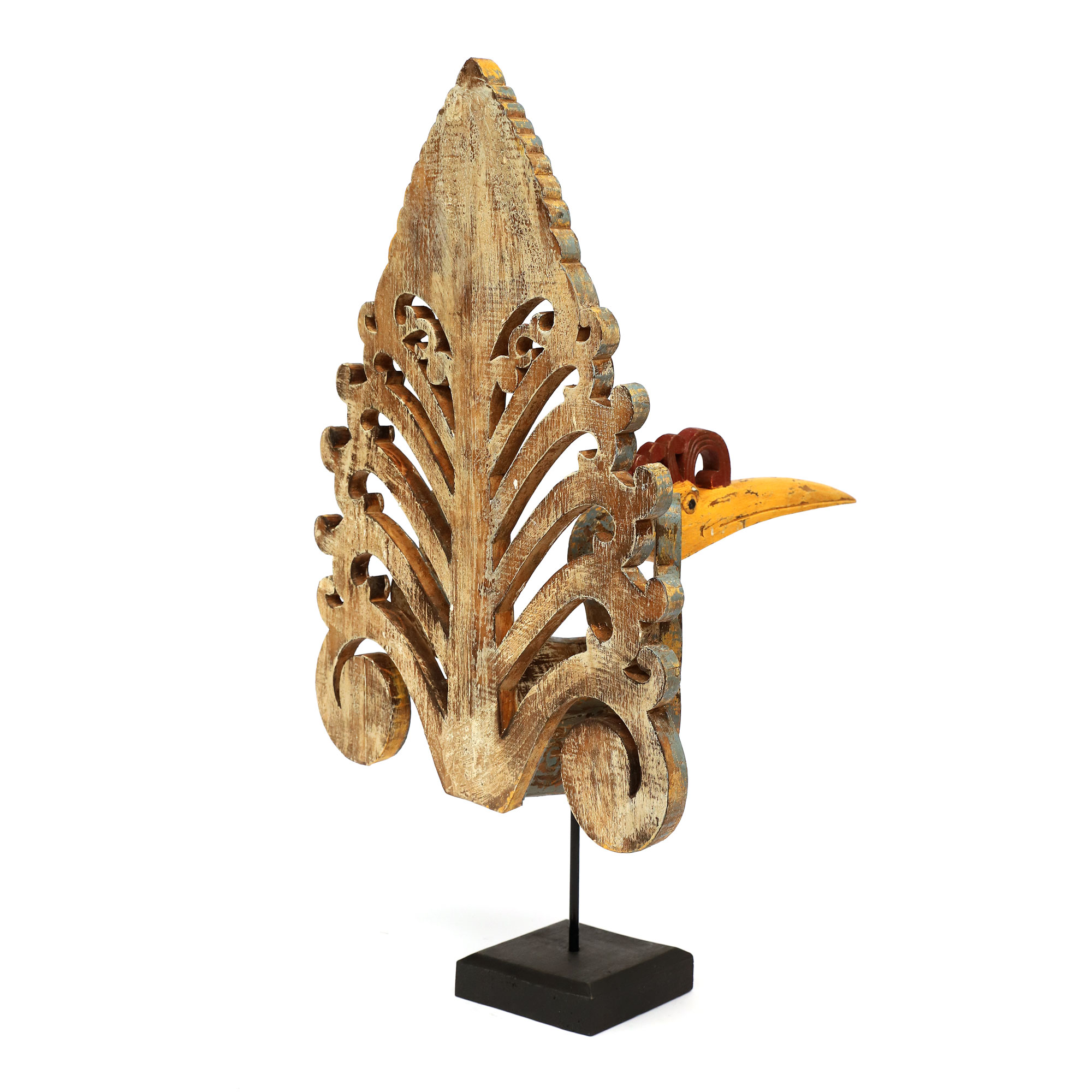 Holz-Figur 'Vogel', multicolor, H 78 cm, B 62 cm, L 45 cm von fischer's lagerhaus