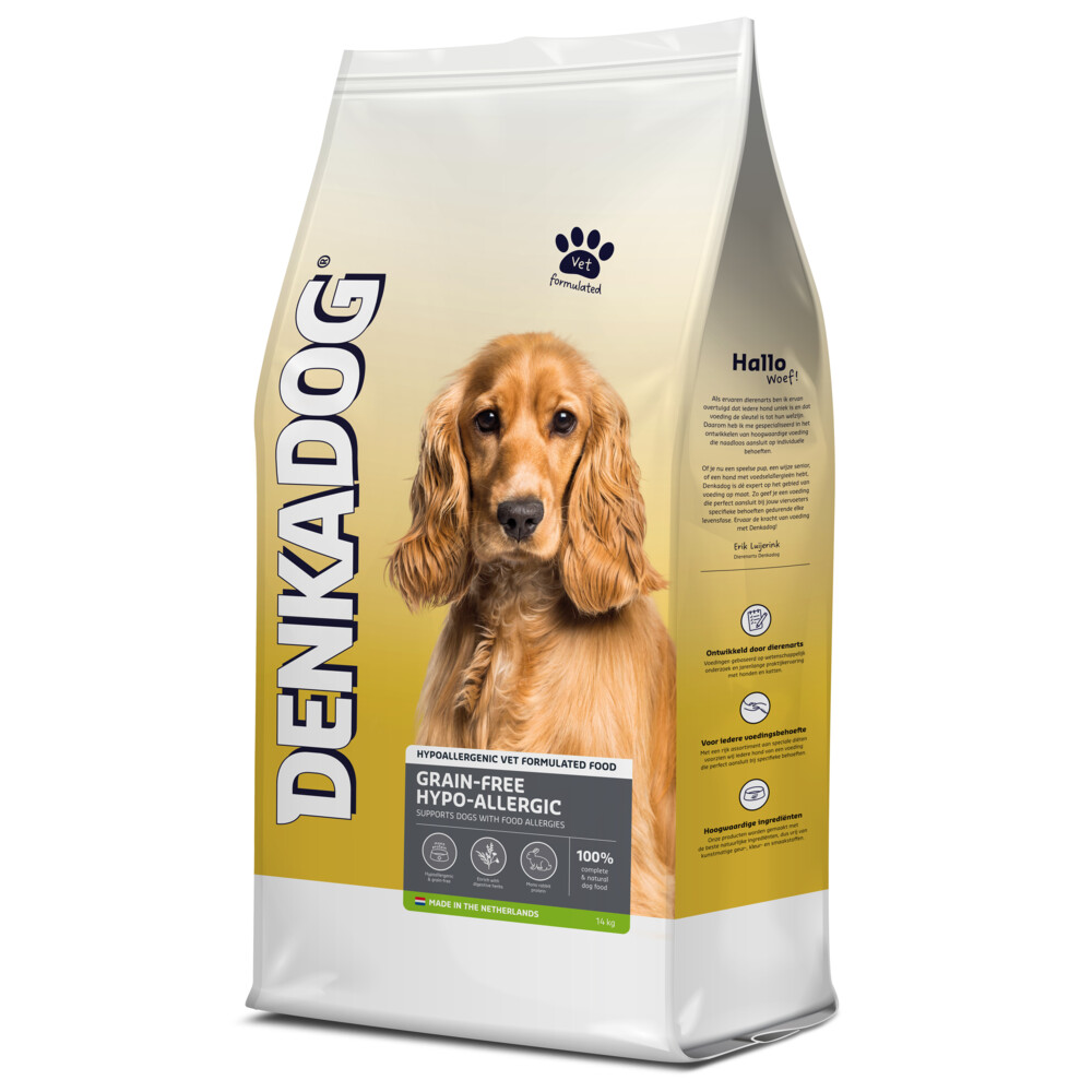 Denkadog Hondenvoer Graanvrij Hypoallergeen14 kg