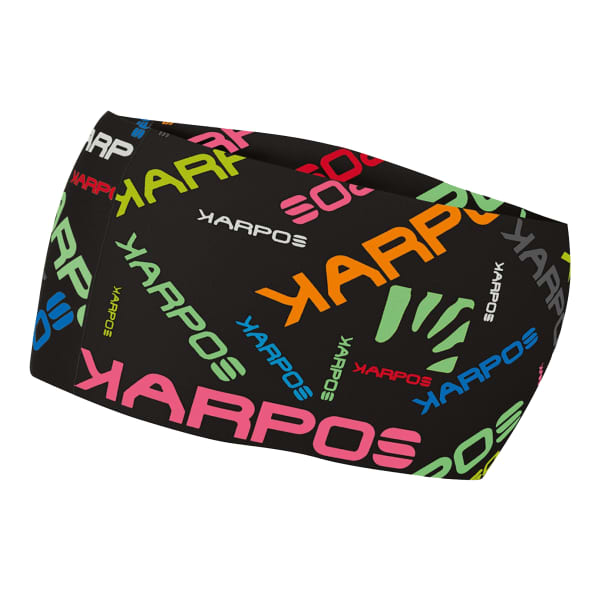 Bonnet Bandeau ski de randonnée KARPOS PELMO HEADBAND BLACK MULTICOLOR