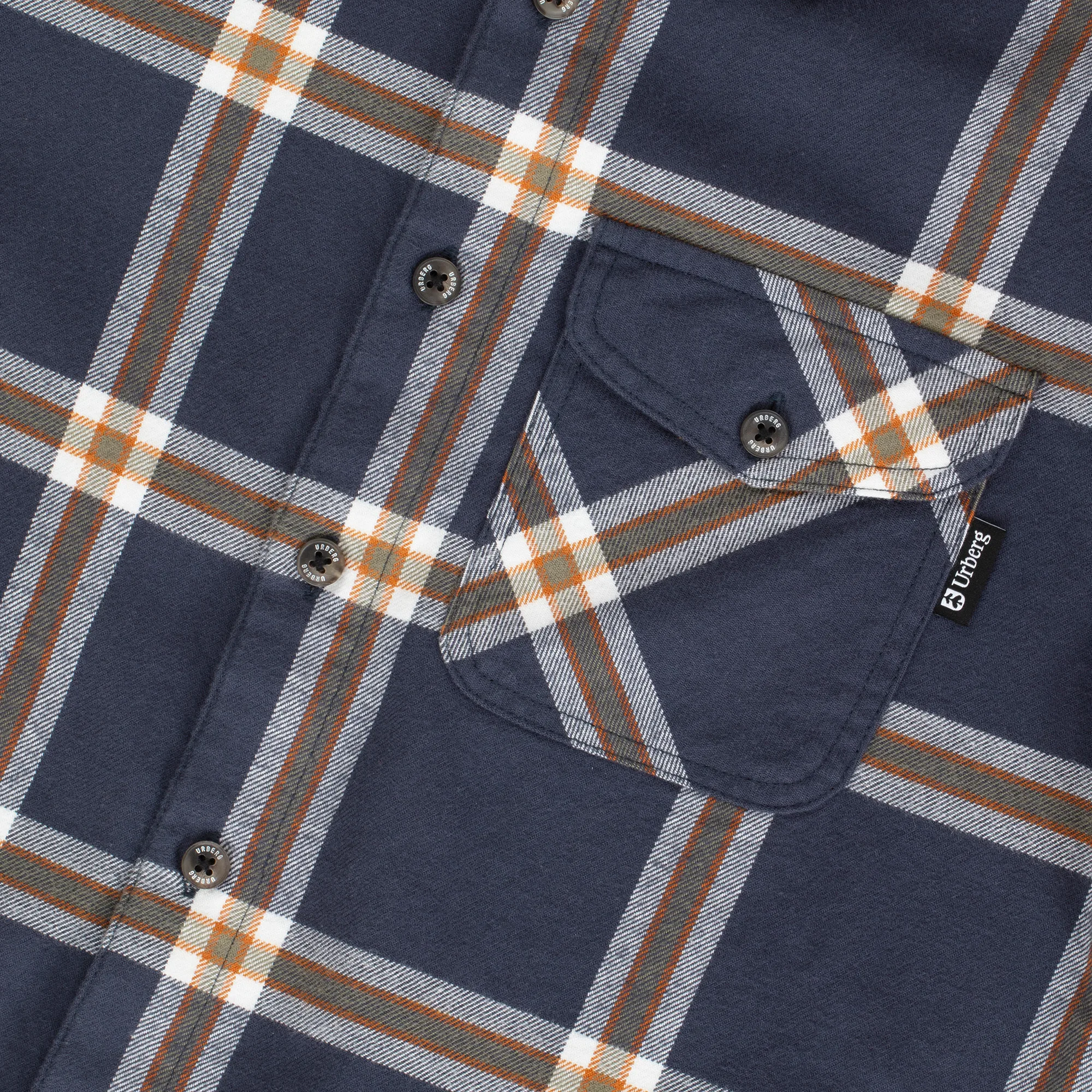 Urberg Flanell Shirt Jr Blue Nights/deep Lichen Green