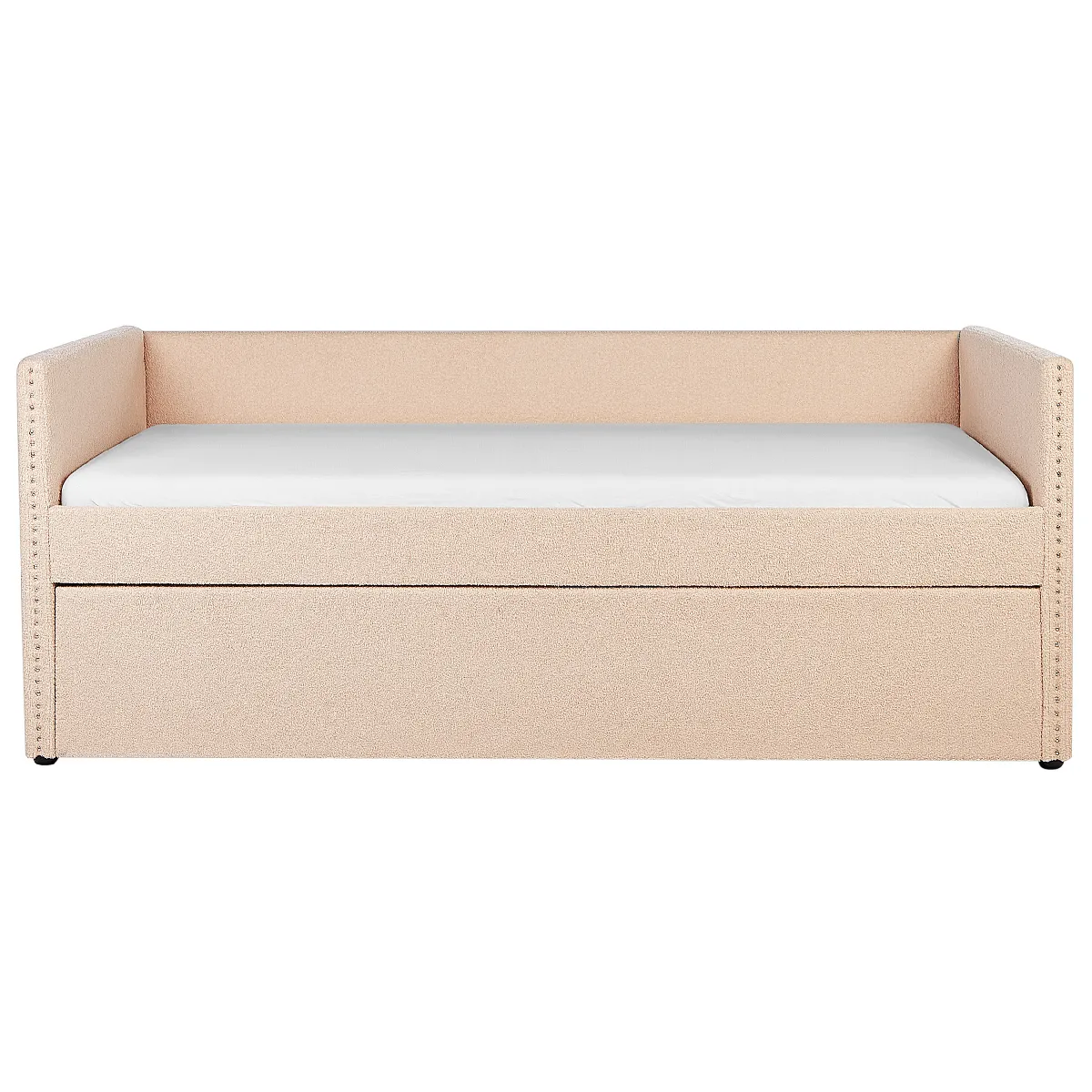 BELIANI Lit avec sommier TROYES - Rose pêche