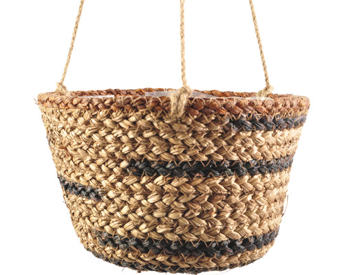 Hangende zeegrasmand Lafiora Ø 23 cm H 15/65 cm bruin