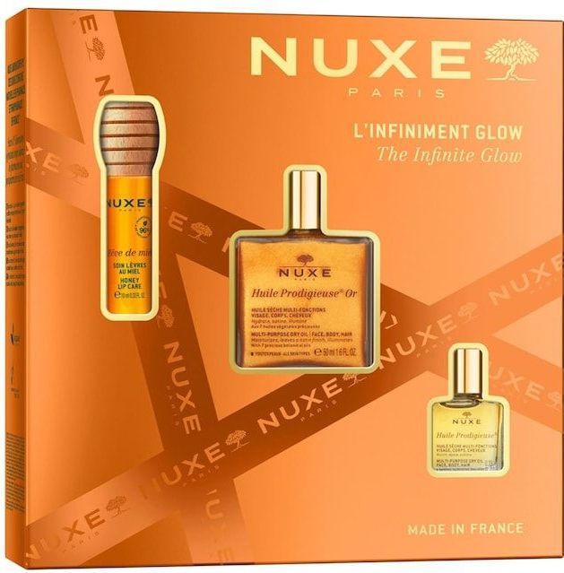 NUXE - Huile Prodigieuse Or Glow - Geschenkset - 50 ml - 10 ml - Huidverzorging