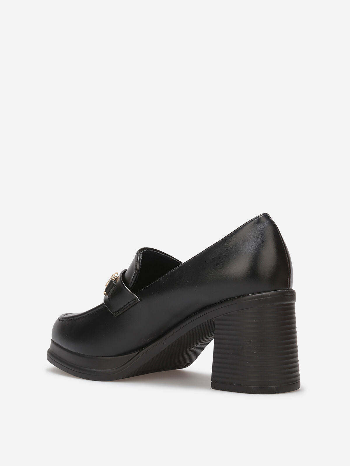 Mocassins à talon et mors- Noir
