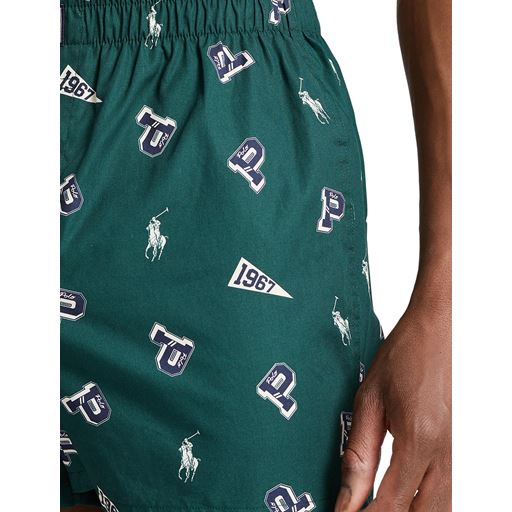 Ralph Lauren Cotton 3-pak Boxershorts, Stripe/All Over Print/Navy, XL