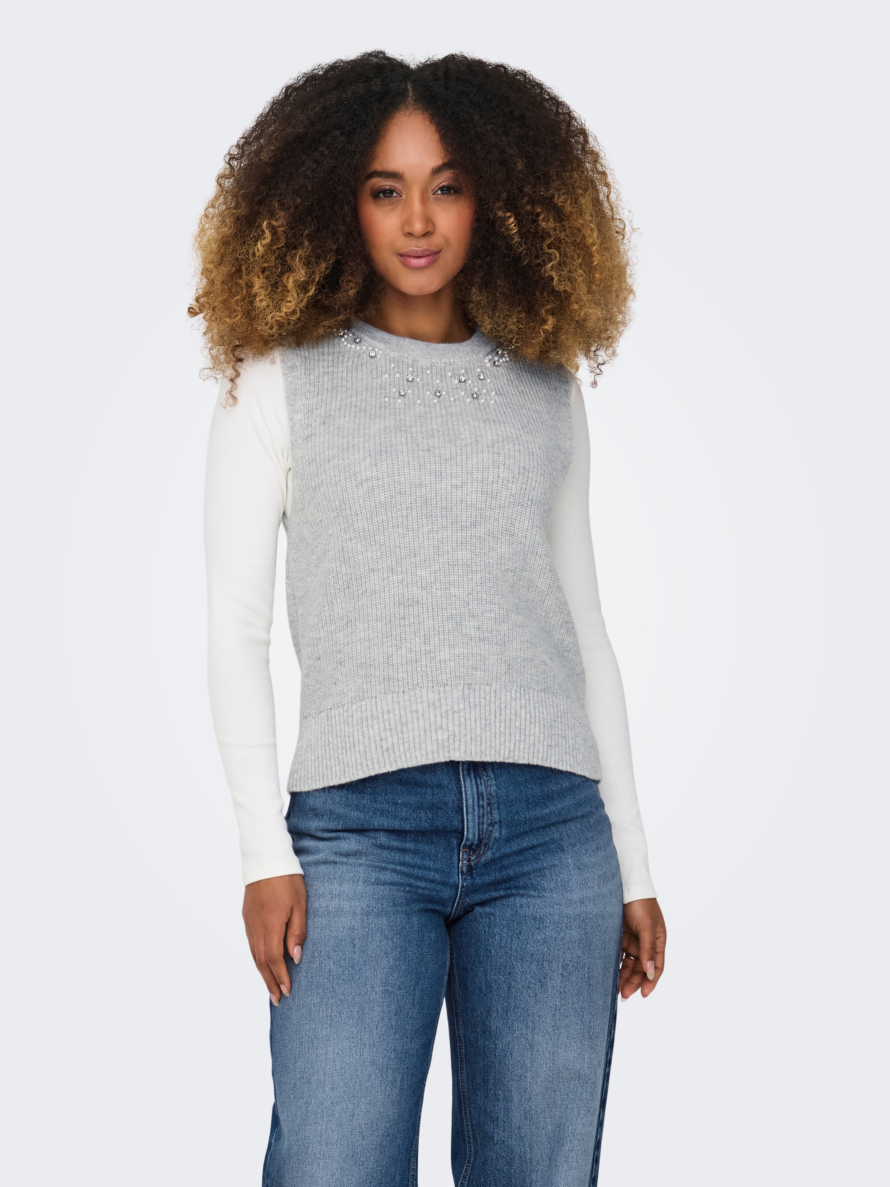 ONLMADRID Weste Light Grey Melange