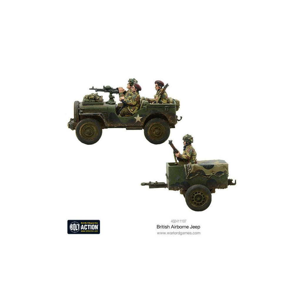 Bolt Action - British Airborne Jeep & Trailer