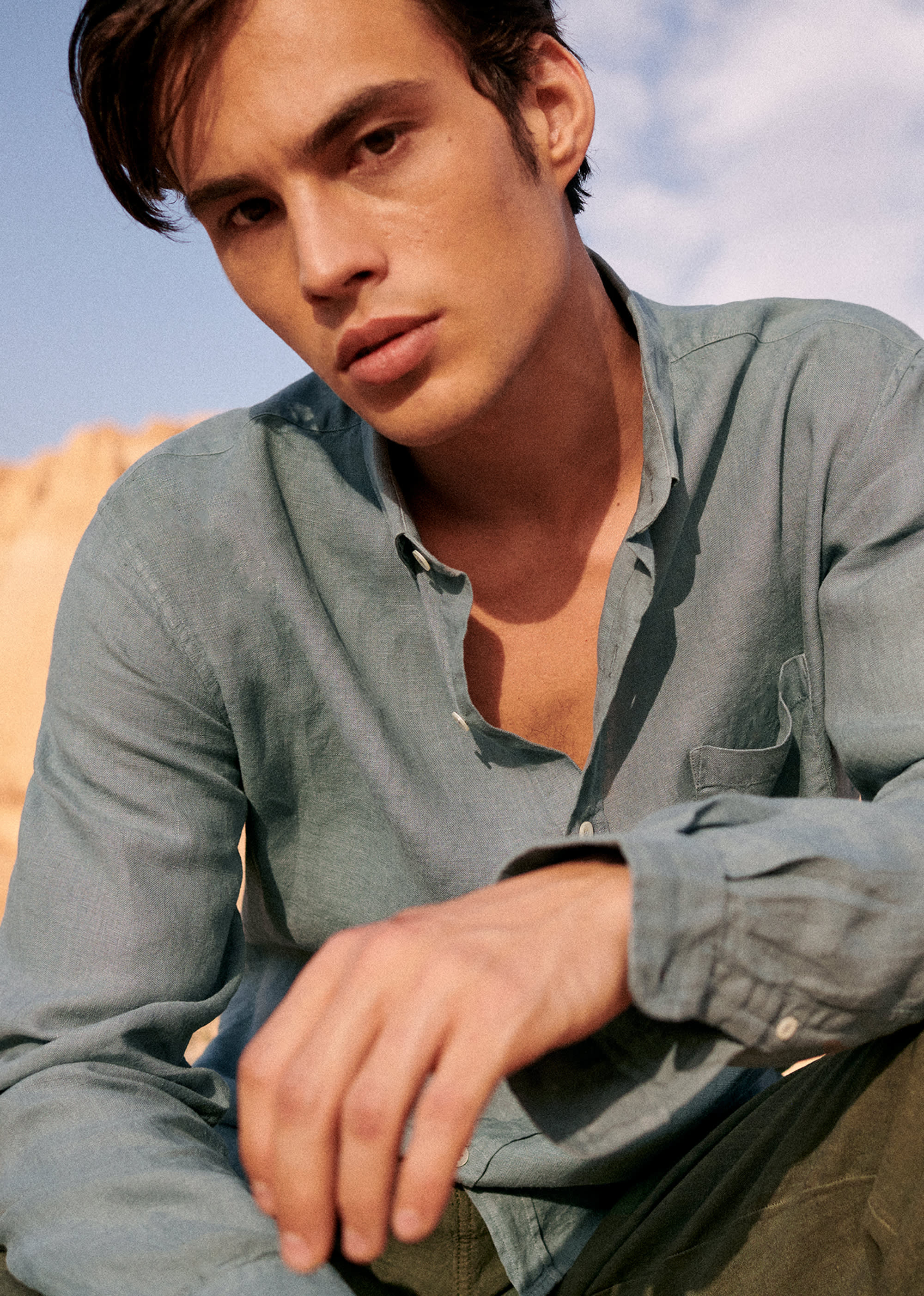 Chemise Charlie Lin - Bleu Acier - POUR LUI 5906577