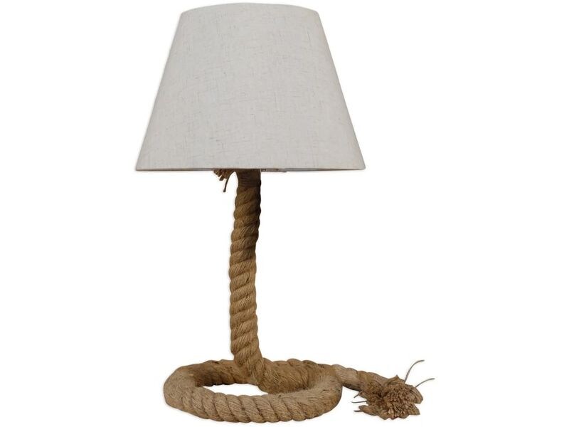 Näve Tischleuchte mit Textilschirm «Rope» 40 cm Textil-Tischlampe