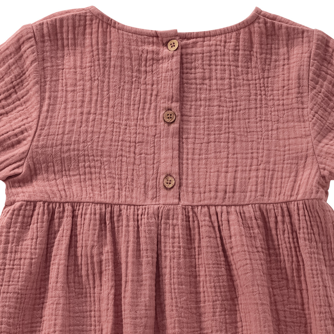 Topolino Pure Collection Mädchen Musselin-Kleid mit Teilungsnaht dunkelrosa
