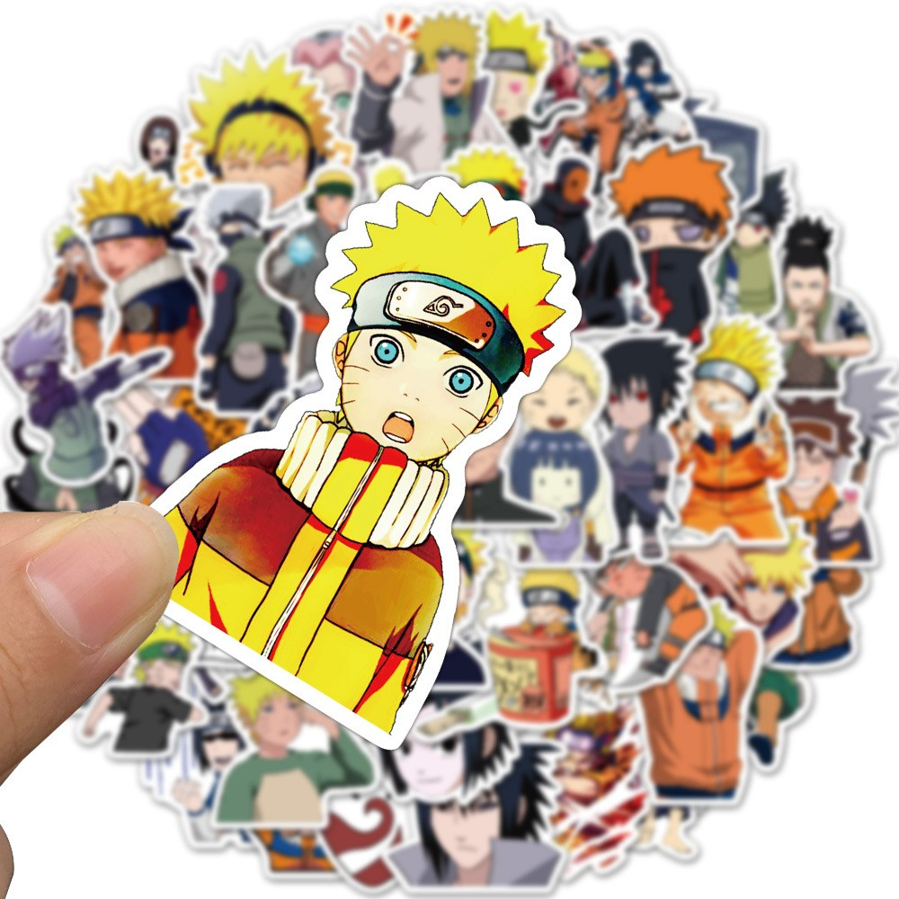 (50er Set) Anime Sticker Wasserfeste Aufkleber für Flaschen / Koffer / Fahrrad / Skateboard - Shinobi