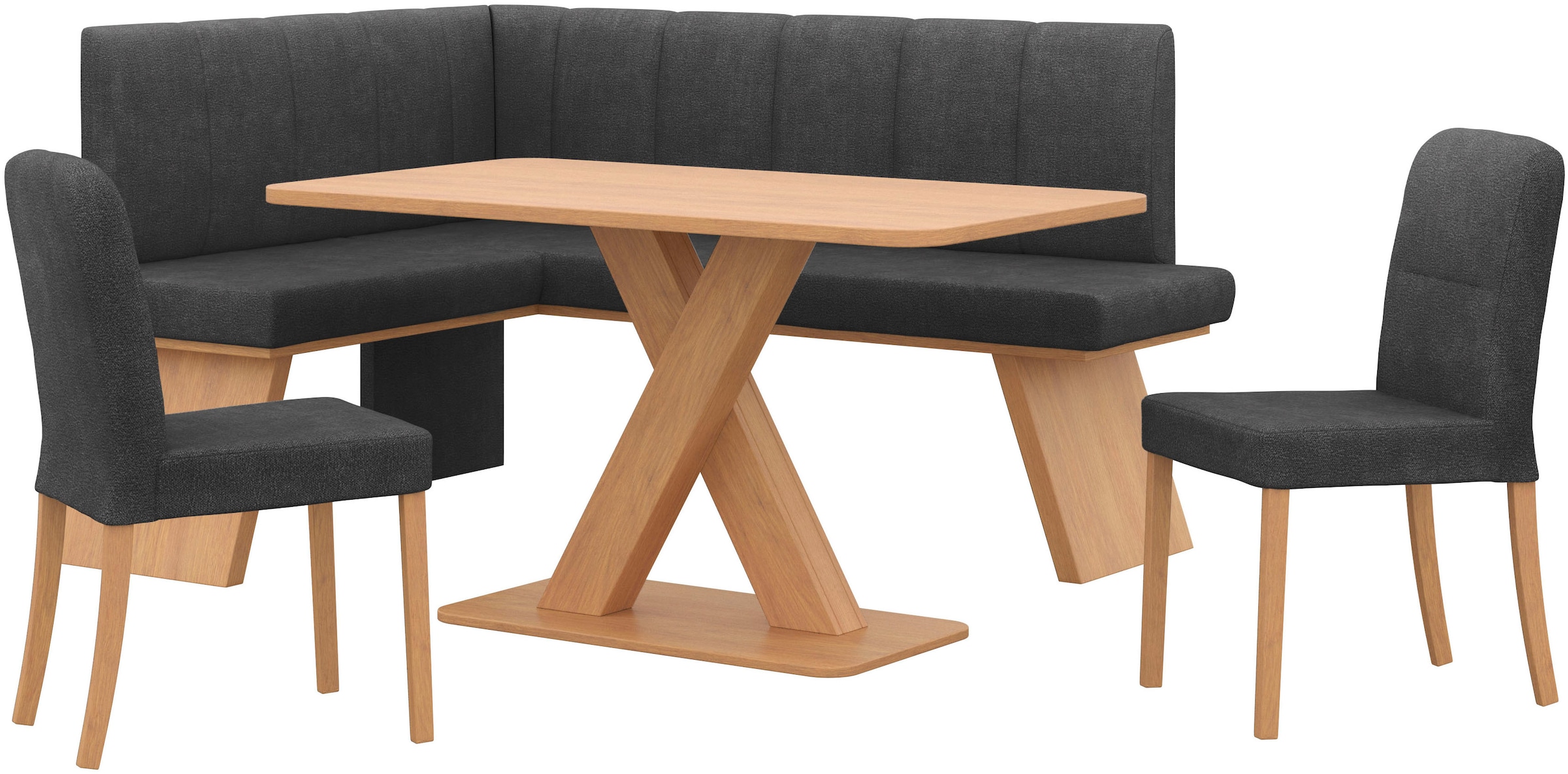 Home affaire Eckbankgruppe »Nina« Set, 4er, 4 Stk. tlg. Sitzgruppe Esszimmer Stühle Tisch und Bank bequem gepolstert